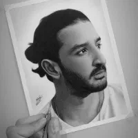طراحی چهره سیاه قلم - هدیه خاص
