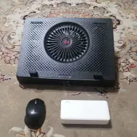 پایه لپتاپ فن دار و پاور بانک و موس