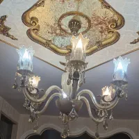 یک جفت لوستر شش شاخه