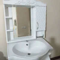 روشویی کابینتی ۶۵ سانتی با آینه باکس|لوازم سرویس بهداشتی|تهران, هلال احمر|دیوار