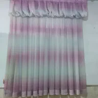 پرده رویایی اتاق خواب با چوب پرده و آستری