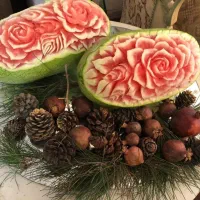 تزئین هندوانه و میز شب یلدا