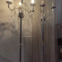 یک جفت آباژور کنارسالنی کریستالی