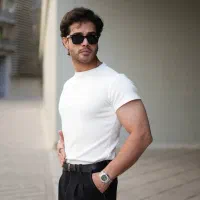 فیتشرت تیشرت کبریتی کشبافت مردانه