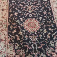 کناره سرمه ای یک در سه.فرش مشهد