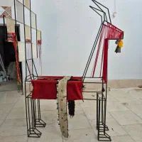 مجسمه فلزی نماد بز کوهی در گلیم سیرجان