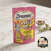 تشویقی گربه Dreamies Mix پنیر و گوشت گاو ۶۰ گرم