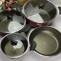 سرویس قابلمه و تابه لانه زنبوری 7 پارچه هلنا|ظروف پخت‌وپز|نجف‌آباد, شهدای غربی|دیوار