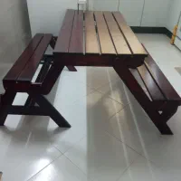 میز و نیمکت چوبی تاشو