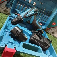 دریل شارژی ۱۸ ولت ماکیتا دو باطری  بالوازم کامل