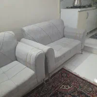 یک دست مبل هفت نفره رنگ. طوسی کرم|مبلمان خانگی و میز عسلی|همدان, |دیوار