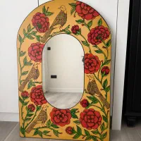 اینه چوبی گل و بلبل