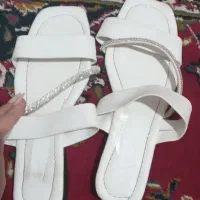 صندل دخترانه سفید مجلسی