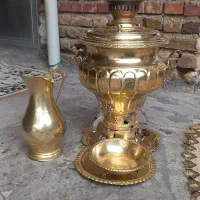 سماور ۸ لیتر گازی طرح ذغالی با سرویس کامل|سماور، چایساز، قهوهساز|خوی, |دیوار