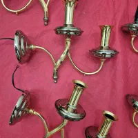 دو عدد لوستر برنز با دیوارکوب|لوستر و چراغ آویز|تهران, تهران‌ویلا|دیوار