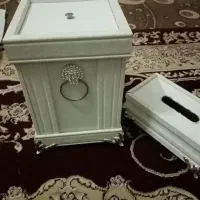 ست سطل زباله و جا دستمال کاغذی مفت