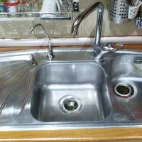 سینک استیل البرز مدل ۶۱۴ لگن چپ درحد نو فوق تمیز