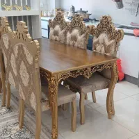 میز ناهار خوری سلطنتی پایه استیل
