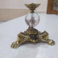 پایه شکلات خوری کریستالی برنجی خارجی