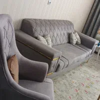 مبل هفت نفره همراه با جلو مبلی|مبلمان خانگی و میز عسلی|آبیک, |دیوار