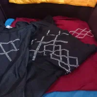 بلوز آستین سه ربع عمده و تاپ نگین دار