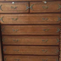 دراورچوبی جنس گردو سلطنتی بادستگیره وحاشیه برونز