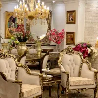 مبلمان و نهار خوری مبل استیل سلطنتی وسط منبت (نو|مبلمان خانگی و میز عسلی|تهران, اقدسیه|دیوار