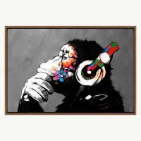 تابلو بوم طرح میمون متفکر