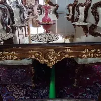 میز ناهارخوری 8 نفره (چوب گردو پارچه ترک)|میز و صندلی غذاخوری|تهران, مسعودیه|دیوار