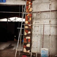 اجرای تخصصی سنگ کاری با سنگ ورقی زیبا ترین نما|خدمات پیشه و مهارت|نوشهر, |دیوار