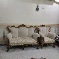 مبل نیمه سلطنتی چوب راش سنگین فوم ۳۵کیلویی