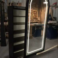 جاکفشی آینه قدی گنبدی مدل کمدی نور لایت