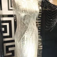 لباس مجلسی مروارید و سنگدوزی شده بسیار زیبا