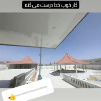 اجرای سقف شیبدار آلاچیق|مصالح و تجهیزات ساختمان|مرودشت, فاز دوم شهرک فرهنگیان|دیوار