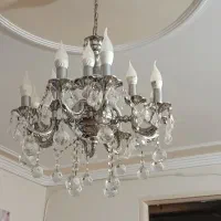 لوستر استیل کریستال ۱۲شاخه سالم