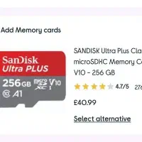 کارت حافظه میکرو Ultra plus) SanDisk 256 gb)