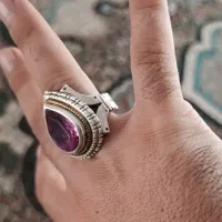 انگشتر نقره اشکی