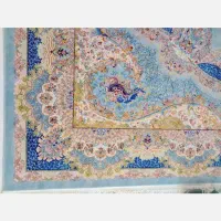 فرش زیباترین نگارین آبی ( کیفیت و نقش و رنگ خاص)