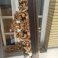 چوب پرده و کتیبه چوبی