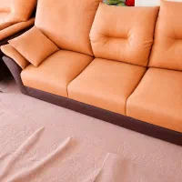مبل چرمی ۷نفره اسکلت استیل فلزی محکم ترک با میز|مبلمان خانگی و میز عسلی|رشت, پیرسرا|دیوار