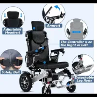 ویلچر برقی تمام آلمینیوم تختخواب شو