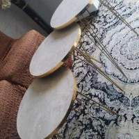 میز عسلی نیزه ای گرد سه تایی