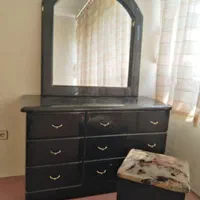 سرویس خواب چوبی، میز آرایش، پاتختی|تخت و سرویس خواب|تهران, اکباتان|دیوار