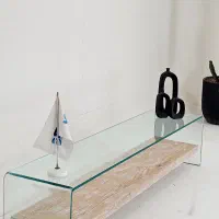 میز تلویزیون شیشه ای خم - تحمل وزن 200 کیلوگرم|میز تلویزیون|تهران, شهرک استقلال|دیوار