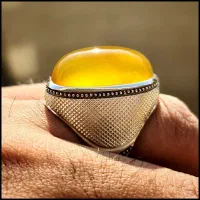 انگشتر عقیق زرد یمن