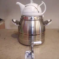 کتری قوری استیل کف چدن ۶لیتری