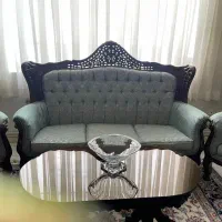 مبلمان استیل سلطنتی ۹ نفره ۲ رو منبت|مبلمان خانگی و میز عسلی|تهران, سید خندان (جلفا)|دیوار