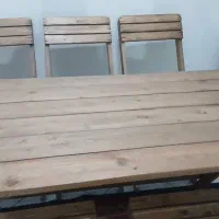 میز ناهار خوری 6 نفره . جنس چوبی