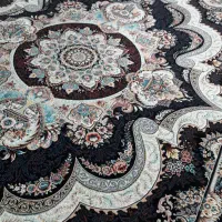 فرش 12متری به رنگ سرمه ای کاملا سالم|فرش|ابهر, |دیوار