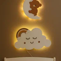 چراغ خواب کودک ابر پرگیس وود|چراغ خواب و آباژور|شیراز, شهرک گلدشت حافظ|دیوار